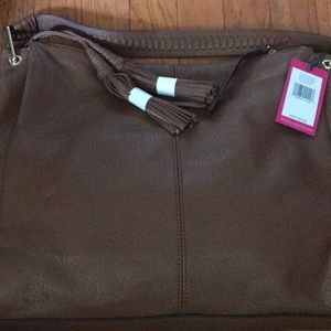 Brown purse bag brand new with wallet! Duster bag also included.